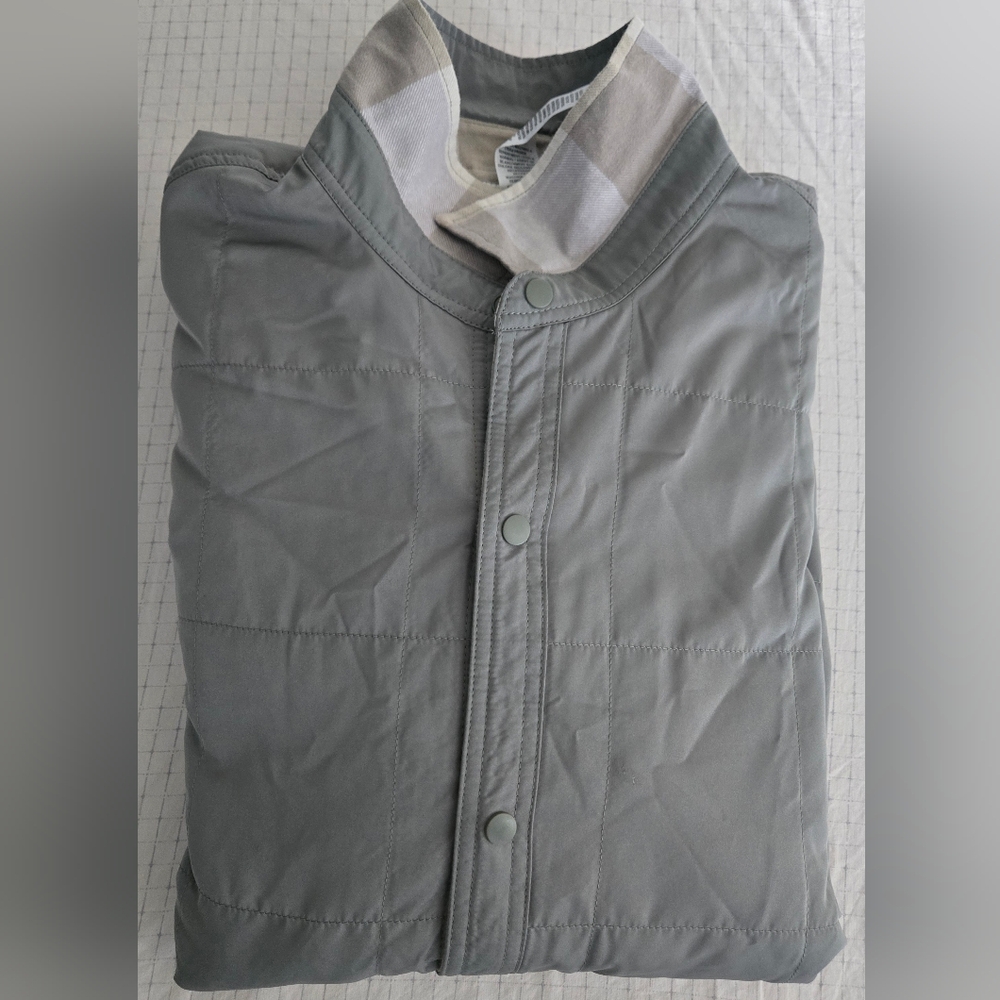 UB Tech Shirt Jacket Mens XL Autumn Sage Quilted Outdoor Softshell Reversible